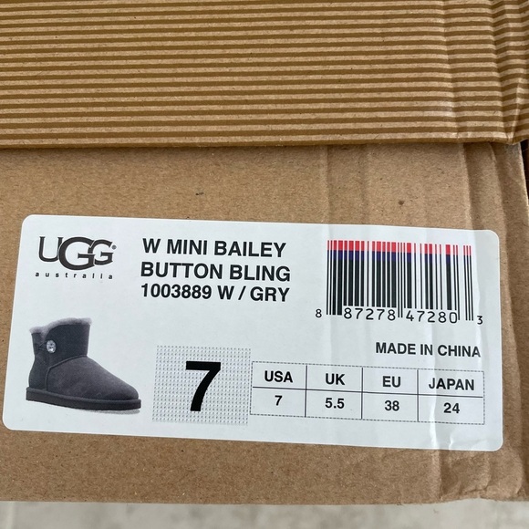 UGG mini Bailey Swarovski button bling boots 7 - Picture 9 of 10
